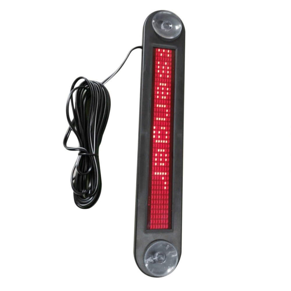 12V LED Car Sign Programmable Scrolling Red Message Sign Board With Remote Control Mini Advertising LED Screen 7x40 Dots