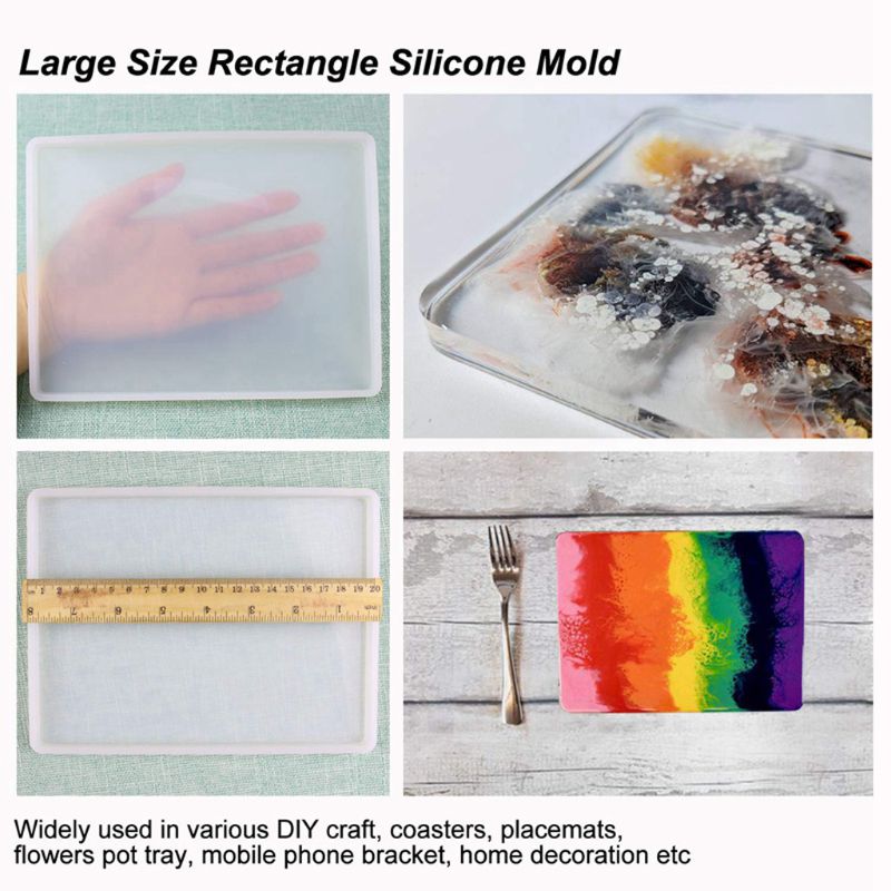 Silicone Resin Molds - Round, Square, Heart, Oval Shapes - Jewelry Making Tools Kit