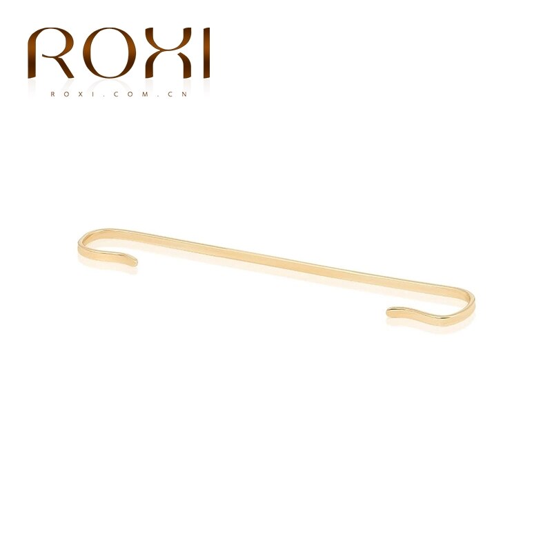 Roxi simples estrela cobra sem piercing orelha punhos para mulheres meninas festa brincos clipe de cristal em brincos 925 prata jóias de casamento: geometric gold