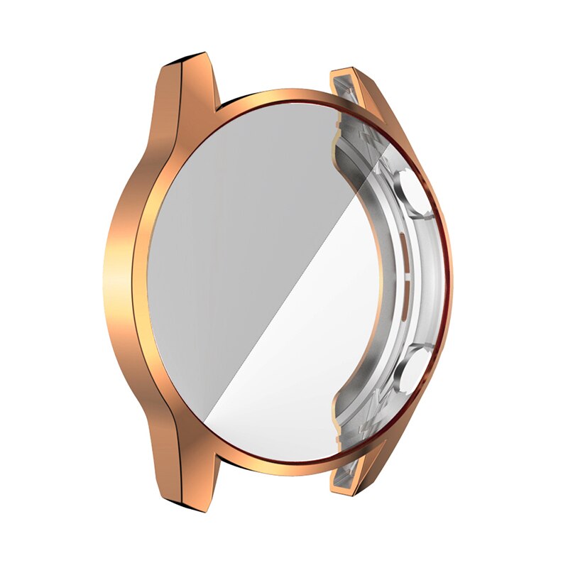 For Huawei GT2e Watch Silicone Case Plating Soft Screen Protector cover For huawei Watch GT2e GT 2e band SmartWatch accessories: rose gold