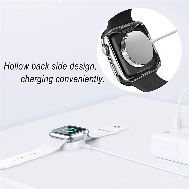 Screen Protector Case Voor Apple Horloge 41Mm 45Mm 42/44Mm, full Hd Ultra-Dunne Cover Compatibel Met Voor Iwatch Serie 7 Se 6 5 4 3