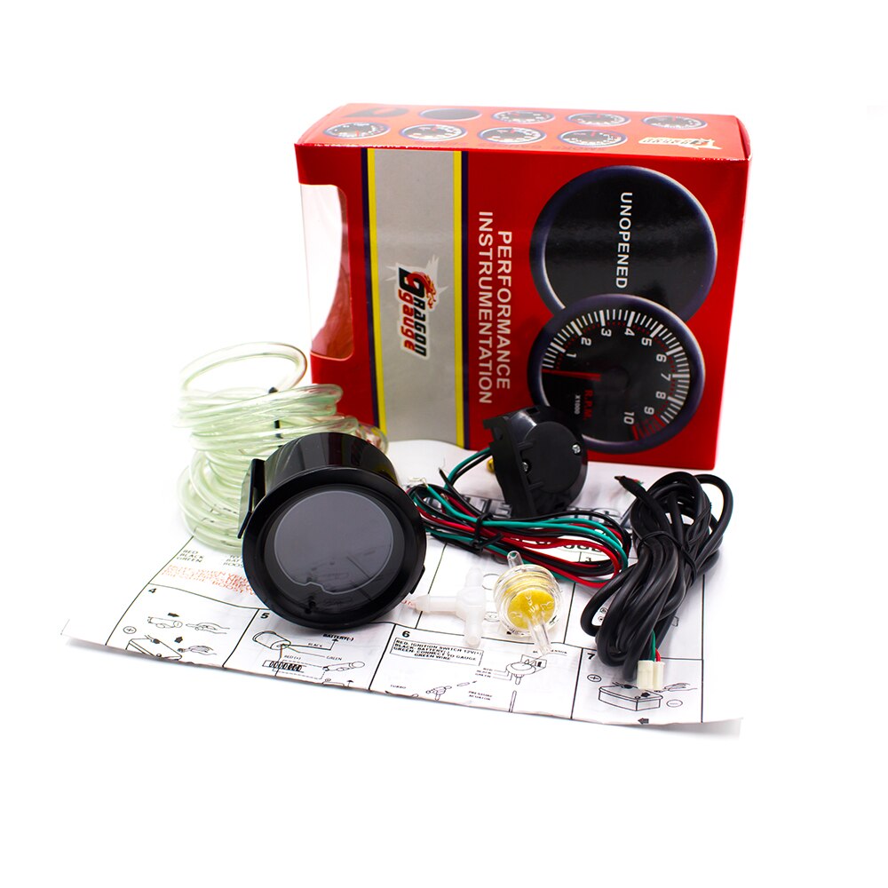 2" 52mm Boost gauge EVO LCD 7 Colors Digital Turbo Boost gauge -30In.hg-35PSI Car meter Vacuum gauge