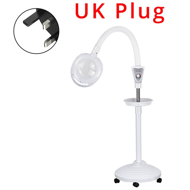 Beemyi Manicure Tattoo Lamp Apparatuur 8X Vergrootglas Lamp Voor Schoonheidssalon Tattoo Nail Make Facial Schoon Zorg Verlichting Gereedschap: UK Plug