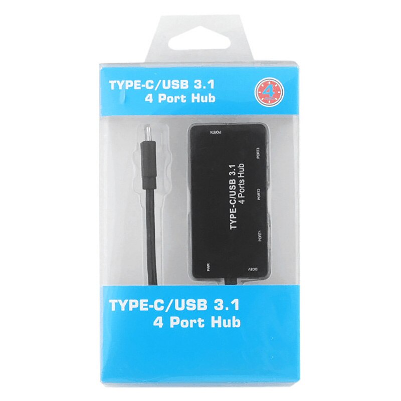 Usb-hub dockingstation type-c  to 3 x usb 3.0 3- poorts usb-c-hub voor laptop-pc