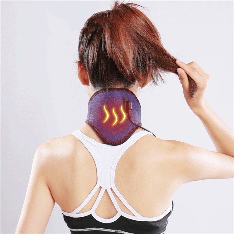 USB Electric Heating Neckband And Neck Guard For Men And Women Helps Recover From Neck Damage