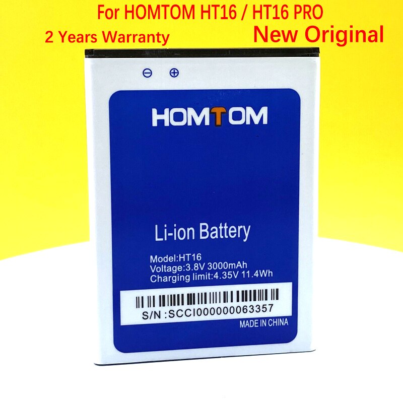Batería de repuesto Original para teléfono móvil Homtom HT3, HT16, HT17, HT37 Pro, , en Stock + número de seguimiento