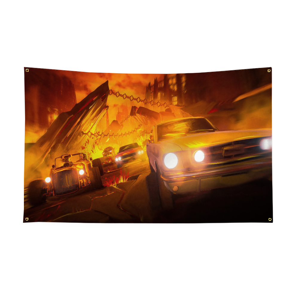 Bandera divertida F-Fortnite, banderas y pancartas decorativas para garaje, decoraciones para exteriores, decoración para habitación, taller estético, decoración de pared para coche