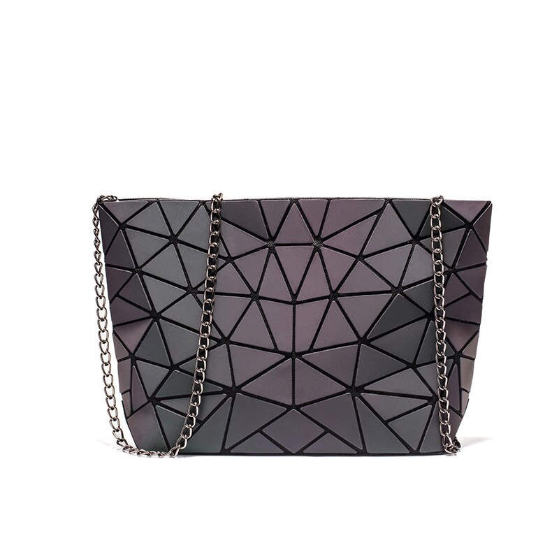 Damen-ketten-schultertasche mit leuchteffekt, diamantmuster, crossbody-taschen, luxus-handtaschen für damen: Leuchtende ein