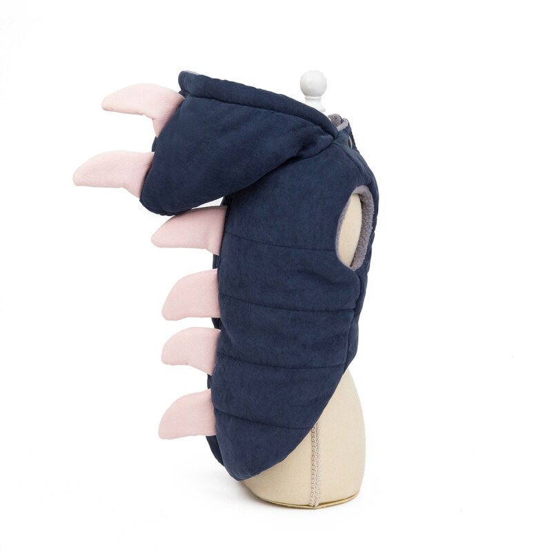 Pet Winter Coat Funny Dog Clothes Jumpsuit Yorkie Clothing Yorkshire Poodle Pomeranian Schnauzer Costume Puppy Outfit Dog Jacket: Navy Blue / L