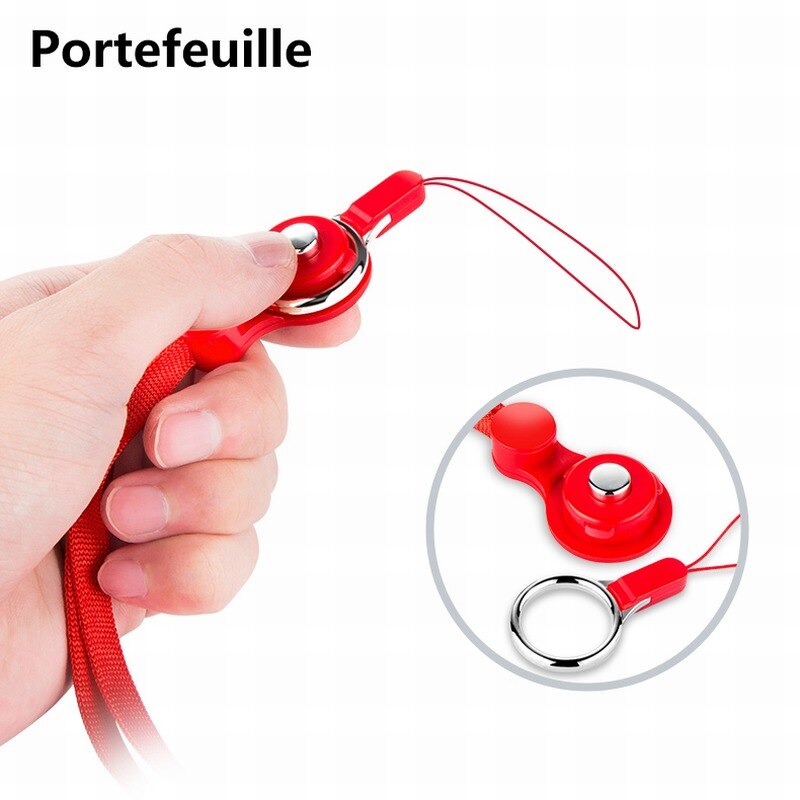 Portefeuille Detachable Cell Phone Neck Lanyard For iPhone 7 Plus 8 6S Samsung Xiaomi Strap Keys Mobile ID Badge Holder Keychain