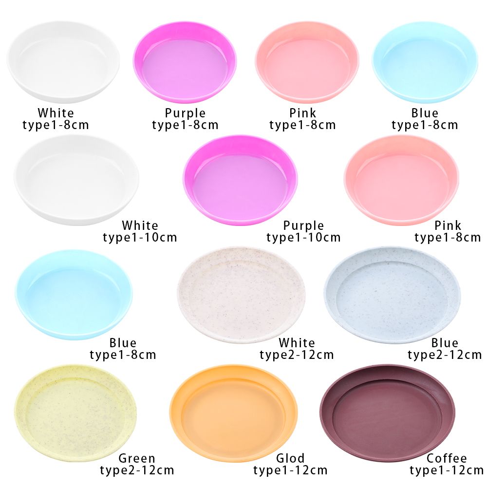 2Pcs Plastic Flower Pot Durable Heavy Duty Plastic Tray Saucers Indoor Outdoor Plant Saucer Drip Trays