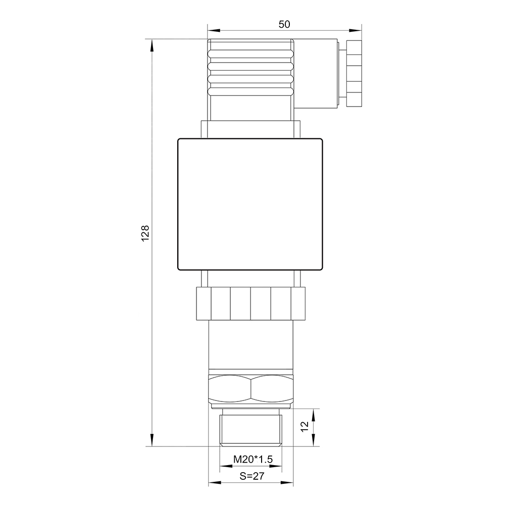 pressure transmitter with LCD Display M20*1.5 12-36V 0-10V 0.5% 0-600bar optional stainless steel pressure transducer sensor