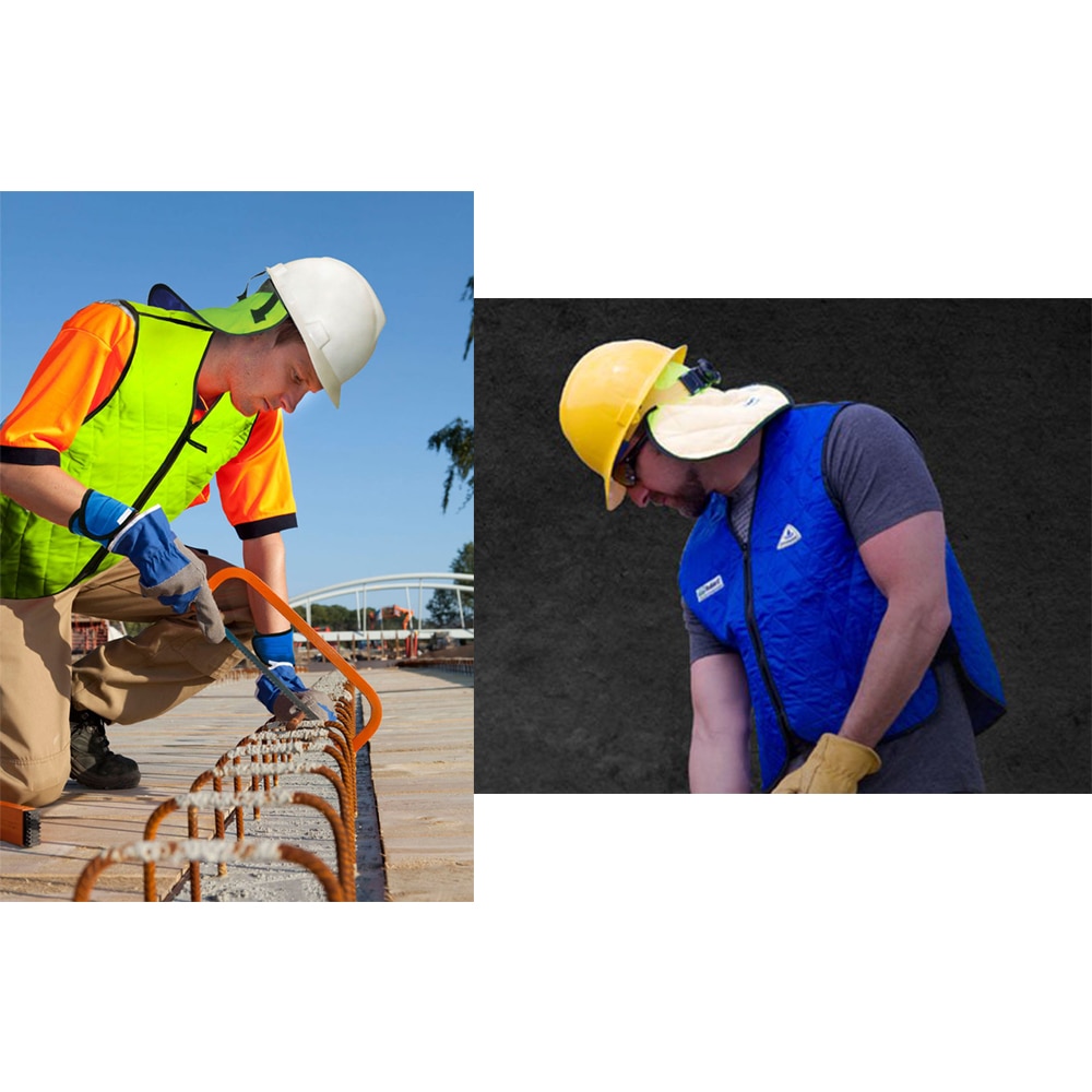 TEMPDOWN-tela integrada de polímero, enfriamiento de chalecos de evaporación, bata, ropa fresca para trabajadores de la construcción al aire libre, SK-6529