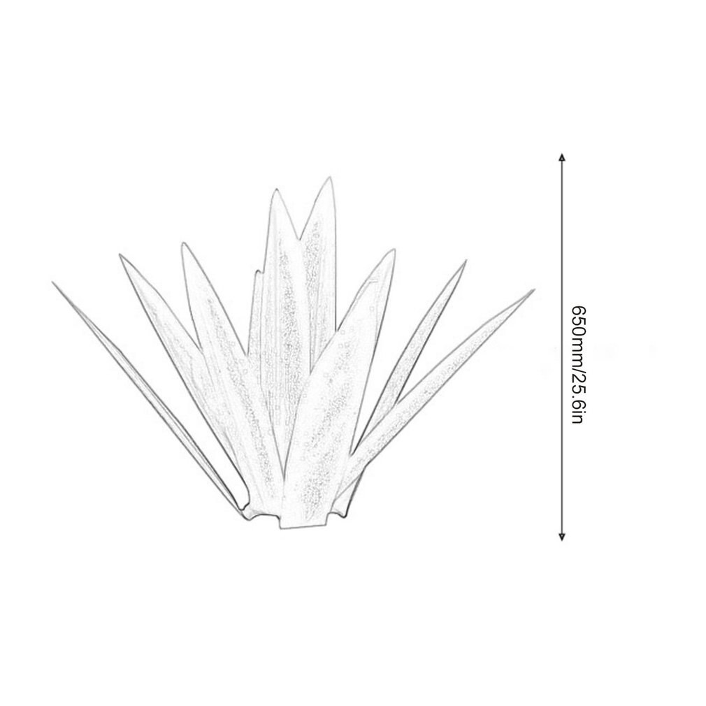 27cm Fer Art Tequila Plante Ornement BRICOLAGE de Décoration Créative Fer Ornement Et D'anniversaire Plante Ornement