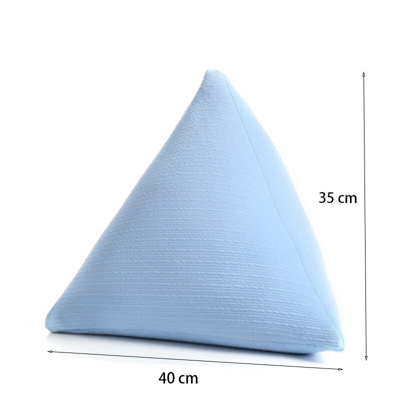 Peiduo skum trekant pute er en veldig myk dekorativ pute 40*35 cm egnet for hjemme soverom bar sofa kropp pute: Blå
