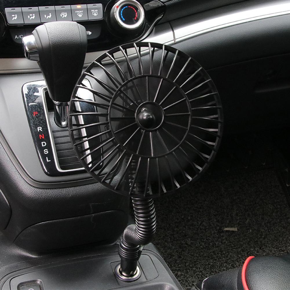 Draagbare 12V Auto Voertuig Mini Geluidsarm Verstelbare Hoek Zomer Cooling Fan