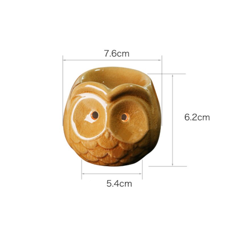 Ceramic Aromatherapy Censer Aroma Burner Owl Essential Oil Lamp Candle Holder Home Office Decoration Incense Burner Crafts