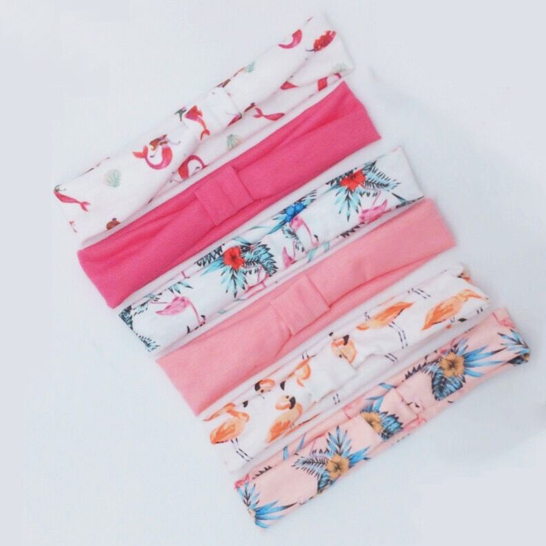 3 st /6 st bebis flickor pannband pilbåge blomma hårband tillbehör baby huvudbonad bomull huvudbonad barn flickor hårtillbehör set: 6 st -1