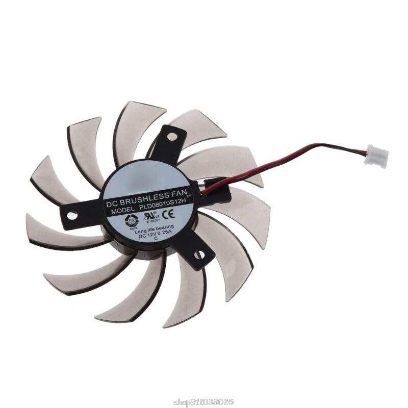 75MM PLD08010S12H 2Szpilka wentylator chłodnicy wentylator karty graficznej robić GTX 560 460 Ti R7 260x R270X MSI 560 Ti D07 20 Dropship