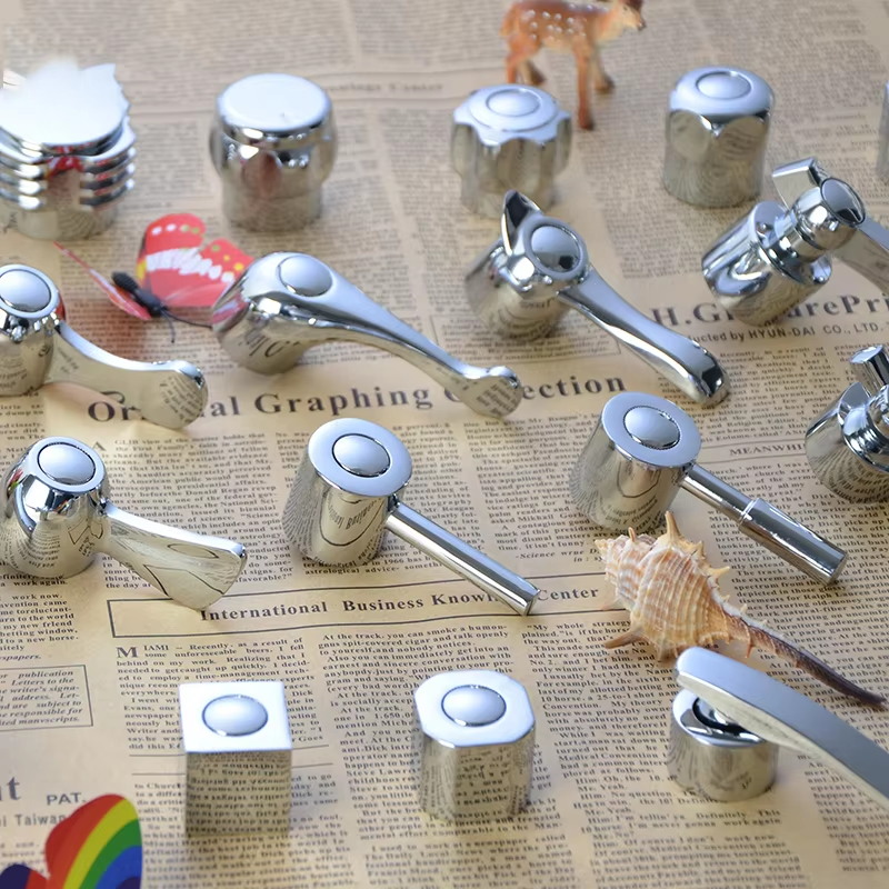 Cold Faucet Switch Handle Kitchen Bathroom Accessories Chrome Plated Shower Basin Handwheel Mixer Tap Spool Repair Parts