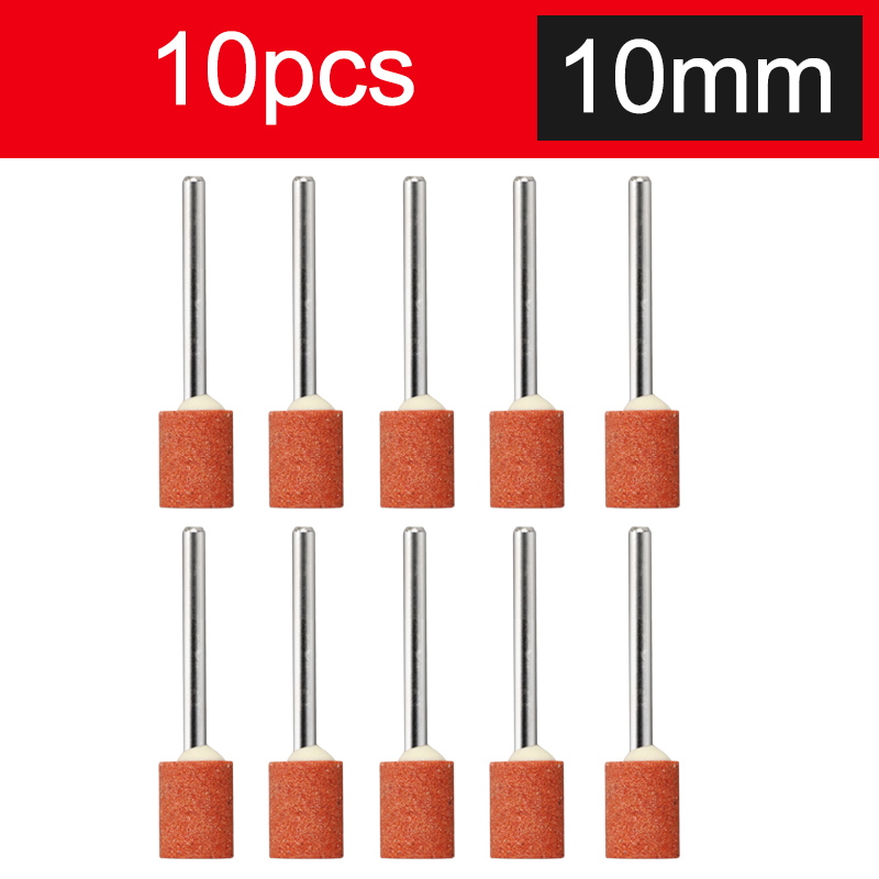 Abrasive Mounted Stone 10pcs 3mm Shank Grinding Head Stone Wheel For Rotary Tools Accessories: Silver