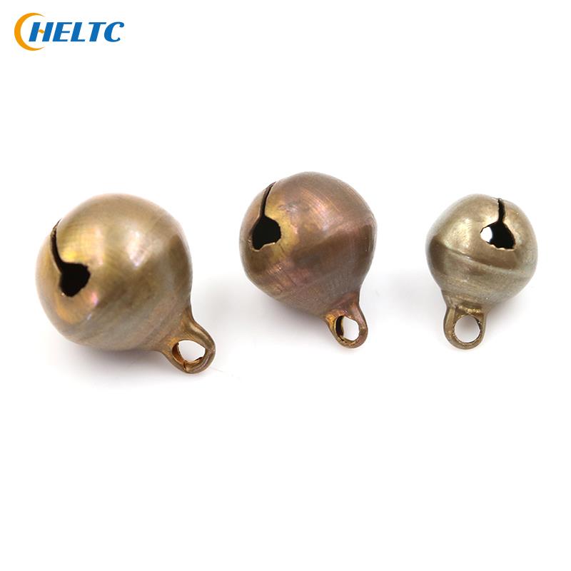 10 Stks/partij Kerstboomversiering 10/12/14 Cm Bronzen Metal Jingle Bells Losse Diy Ambachten Accessoires Festival partij Decoratie