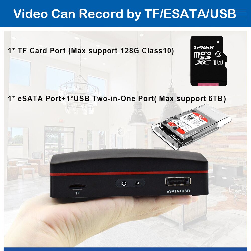 Mini enregistreur vidéo dvr hybride en temps réel, 4 canaux, AHD/CVI/TVI/analogique, pour Kit CCTV, VGA, HDMI, système de sécurité, 1080