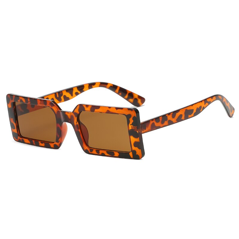 Small Frame Sunglasses UV400 Retro Trendy Glasses Women Men Travel Hiking Riding Eyewear Leopard Sun Glasses: Type B Leopard