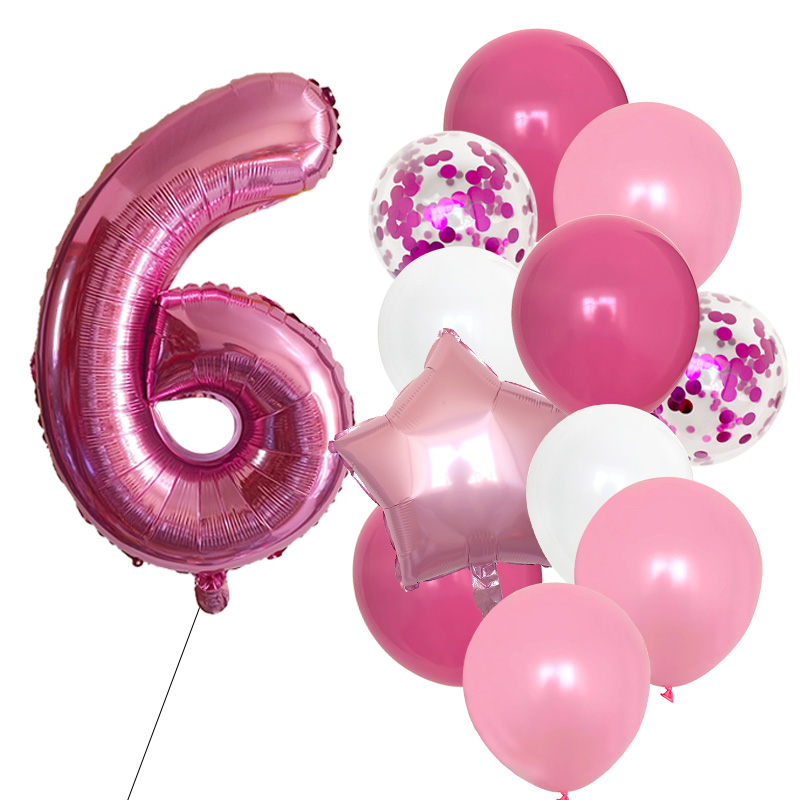 12pcs Girls First Birthday Party Balloons Pink Number Baloon Birthday Decoration Girls 1 2 3 4 5 6 7 8 9 Years Party Supplies: CAMOUFLAGE
