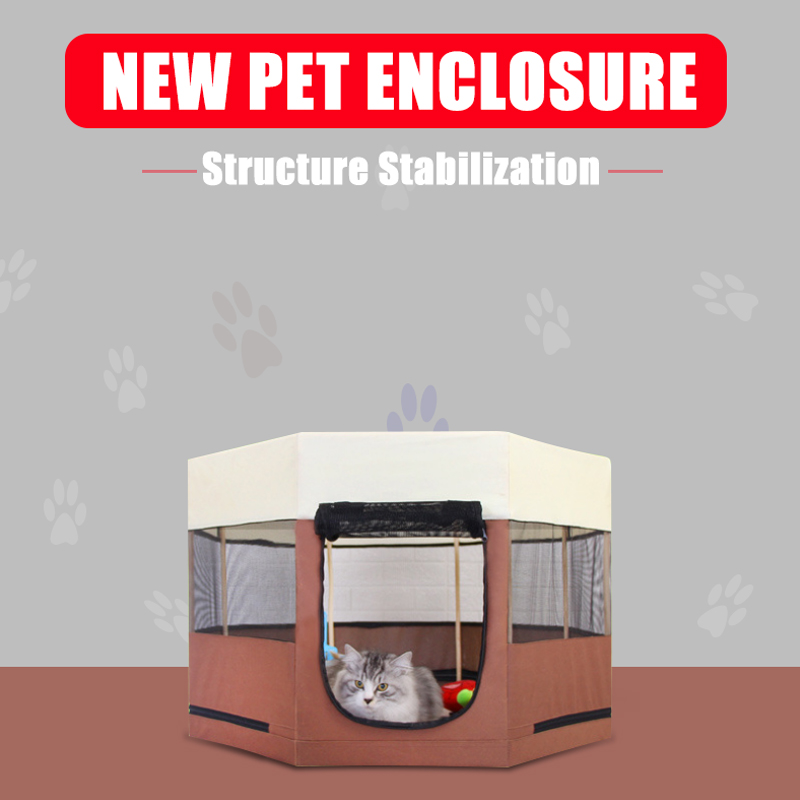 HI SUYI Pop-Up Haustierzelt Groß - Tragbar Für Katzen & Kleintiere 188x160x91cm