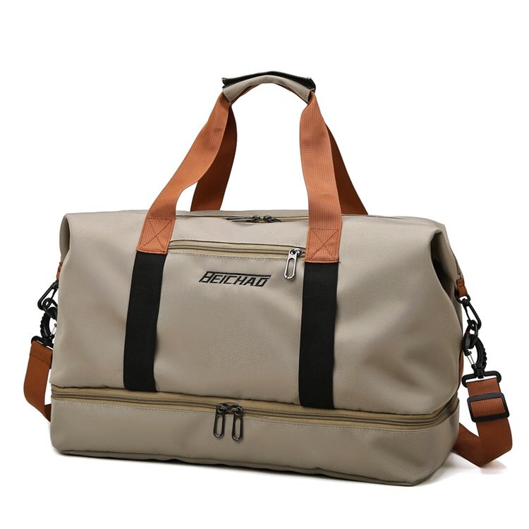 MARKROYAL Reisetaschen Für Frauen Große Kapazität Männer der Sport tasche Wasserdichte Weibliche Bote Tasche Trockenen Und Nassen: Kakifarbig