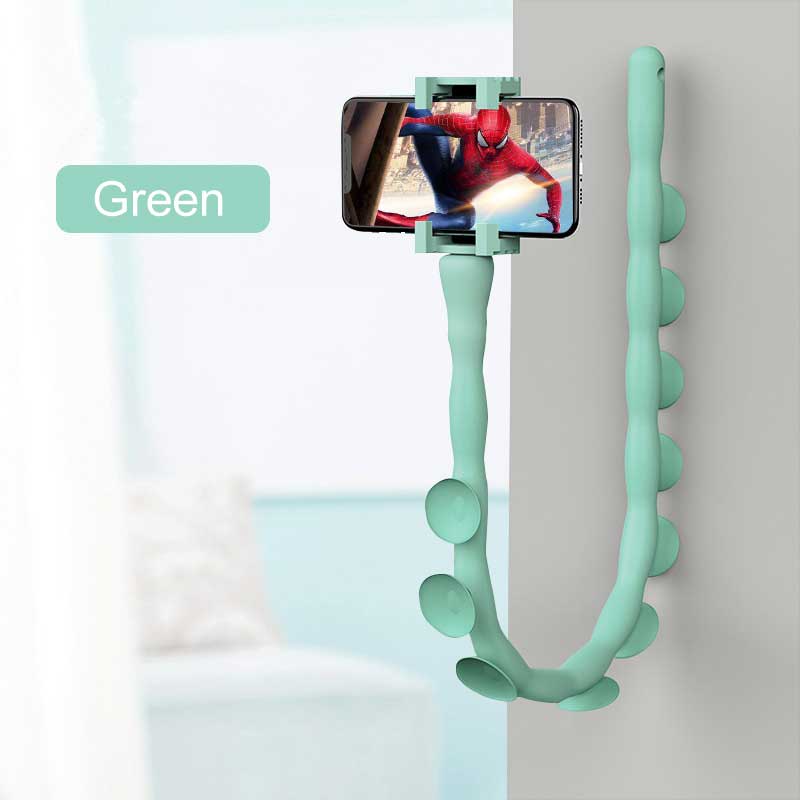Linda oruga soporte perezoso sostenedor del teléfono móvil portátil flexible soporte para teléfono móvil de escritorio de la pared: Mint Green