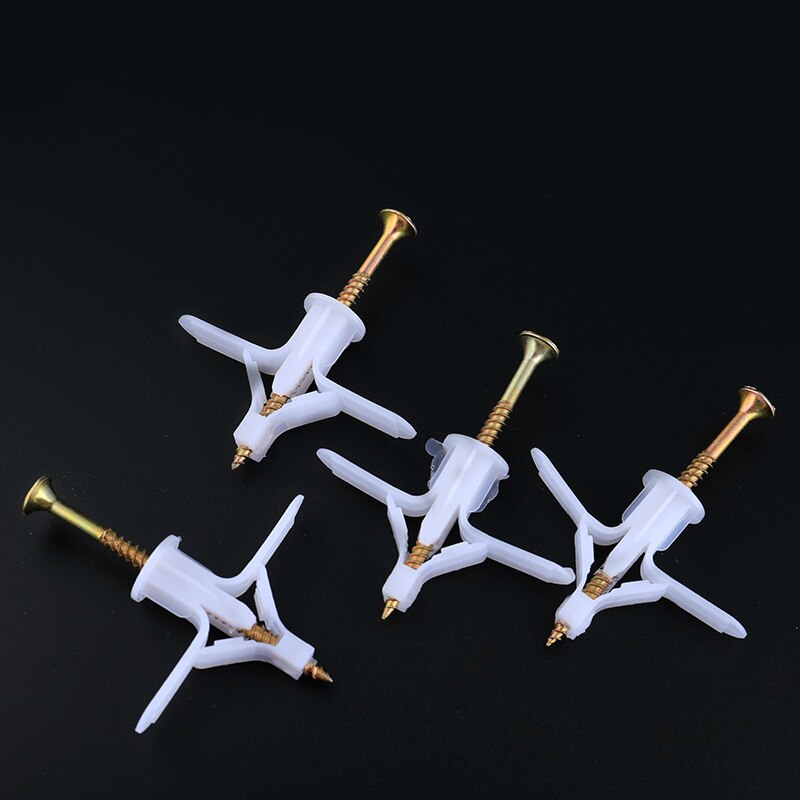 10PCS Aircraft expansion bolt Plastic expansion sleeve Aircraft anchor Gypsum board hollow brick hollow wall Expansion screw