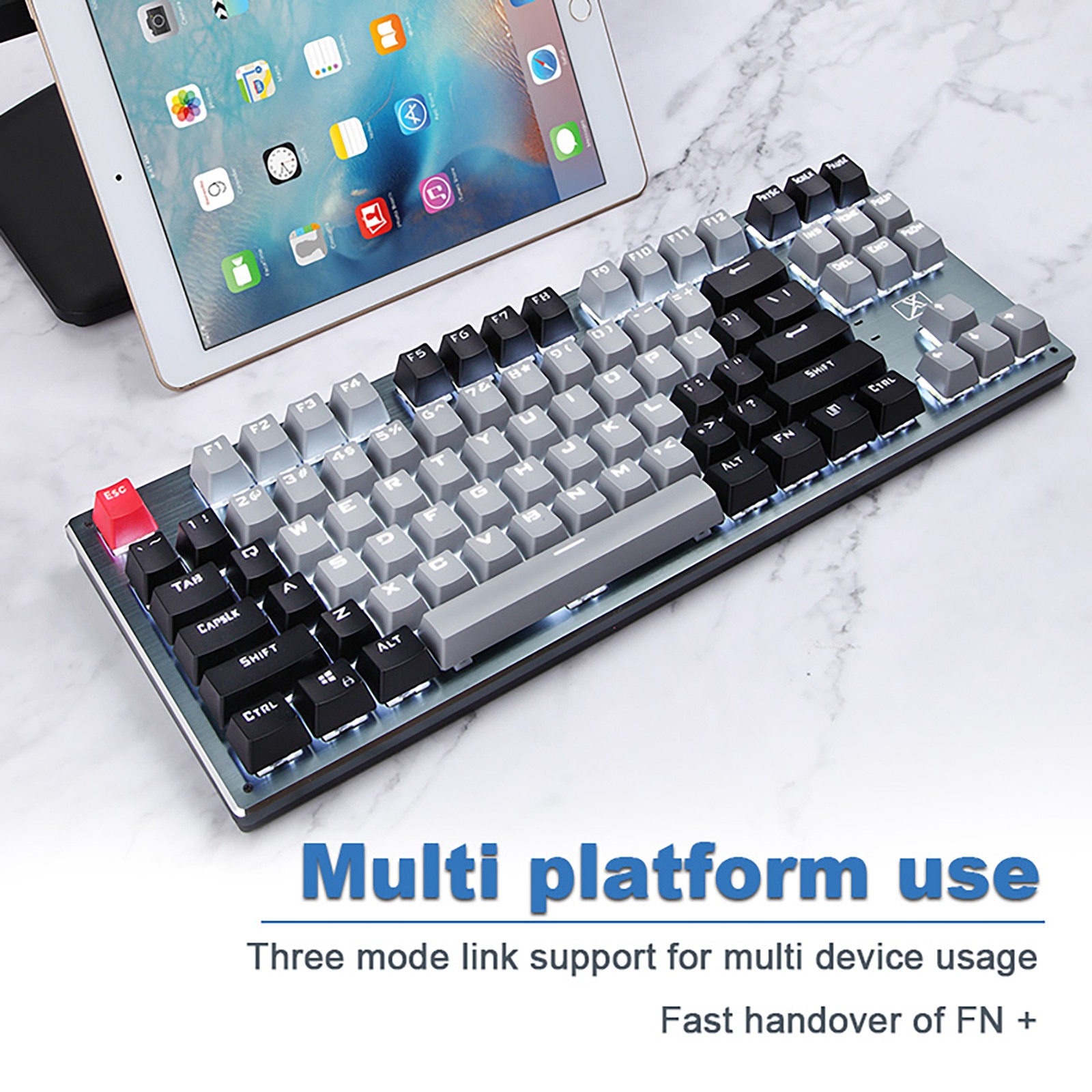 2021 nowy mechaniczna klawiatura do gier 87-klucz Bluetooth USB typ bezprzewodowy-C trzy-tryb podświetlenie nadaje się do pc laptop #30