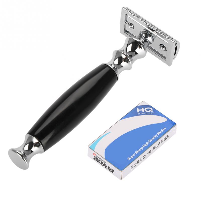 De seguridad ajustable Razors Manual doble-filo de la navaja de afeitar de afeitado clásico suave doble filo maquinilla de afeitar recta bigote afeitado cuchillas herramientas