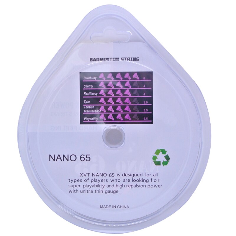 XVT 65 Hard feeling 28-30Lbs 10.3 meters badminton string / badminton racket string 4pcs/lot