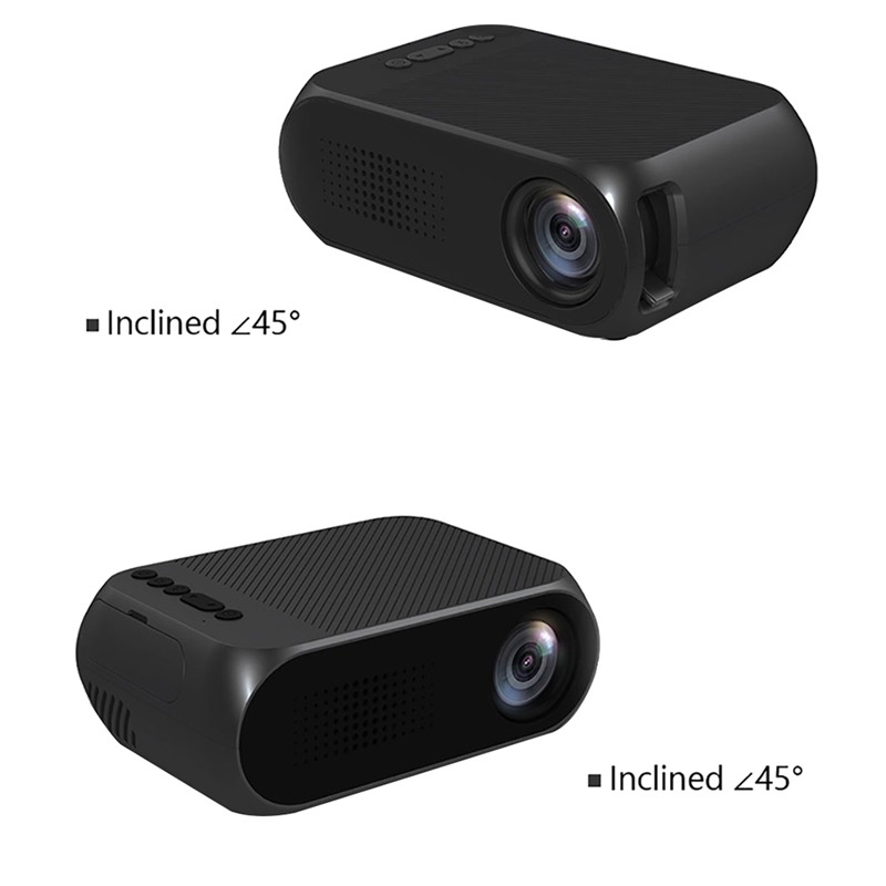 Full-Led YG320 Ingebouwde Batterij Versie Hdmi-Compatibel Usb Tf Av Mini Projector Home Media Hd video Player Eu Plug