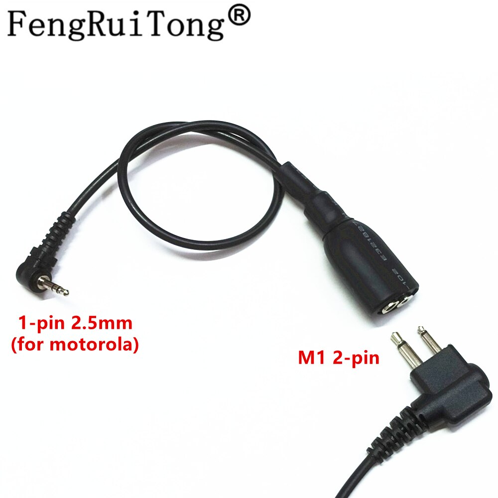 Adapter for connecting Motorola 2-pin headphones to Motorola 1-pin radio ,M2 to M1 Adapter for T5428 TLKR-T5 SX800 FR60