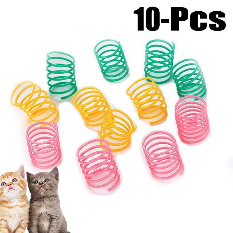8/10pcs / Lot cat toys interactive Spring Toy Ball Wide Pet Kitten Toy Pet Products Cat Play Supplies Cats Playing Toy Pet