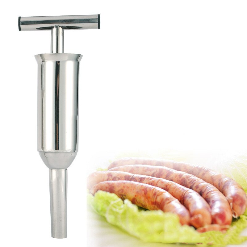 Máquina de enchimento de linguiça caseira, de aço inoxidável, seringa de linguiça, enchimento de carne, máquina de enchimento de linguiça, ferramenta doméstica, enchimento de carne