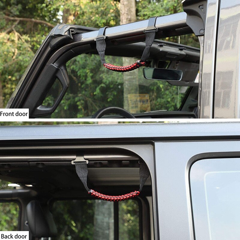 for JL Grab Handles, Front & Rear Grab Bars for Jeep Wrangler JL & Unlimited Sport Sahara Rubicon (Set of 4)