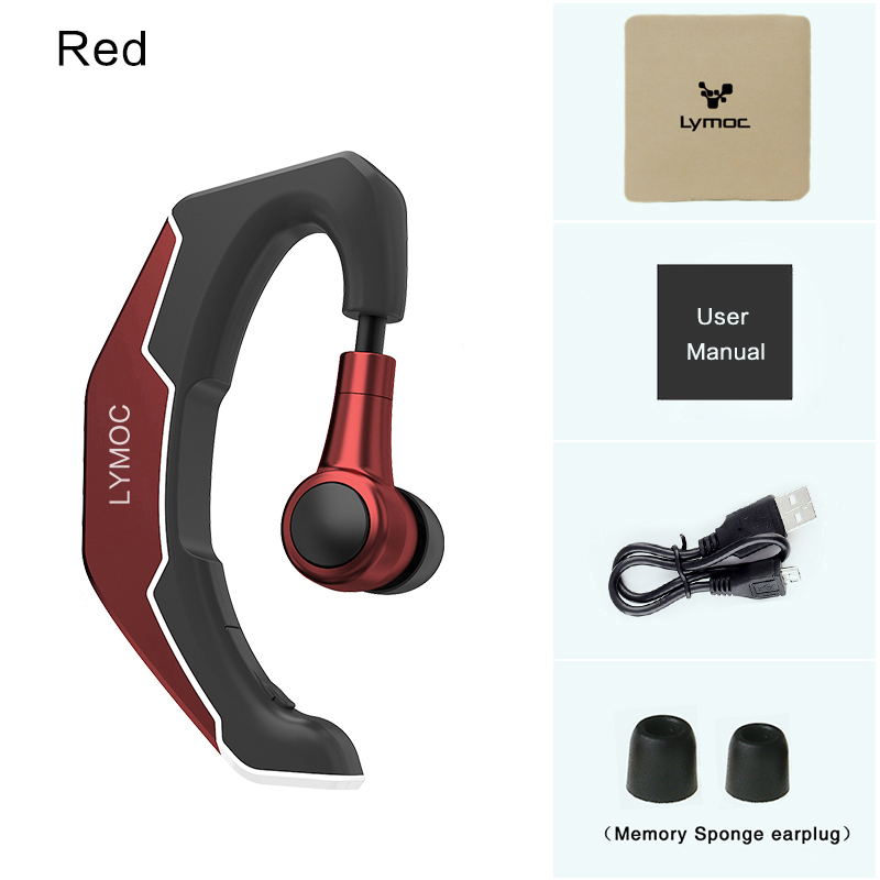 LYMOC Q3 Upgrade Bluetooth Headsets Auto Sport Draadloze Koptelefoon HD MIC Handsfree Telefoon hoofdtelefoon Rit Motorcycle Fiets voor iPhone: BlackRedmenoryCup