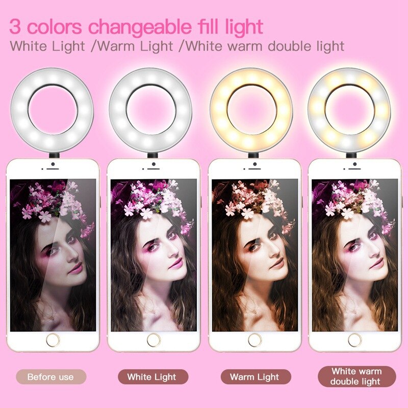 BePotofone foto studio video Del Telefono mini desktop da tavolo A portato Anello di Luce 5500K 50 centimetri di altezza Fotografia Dimmerabile Anello Trucco lampada