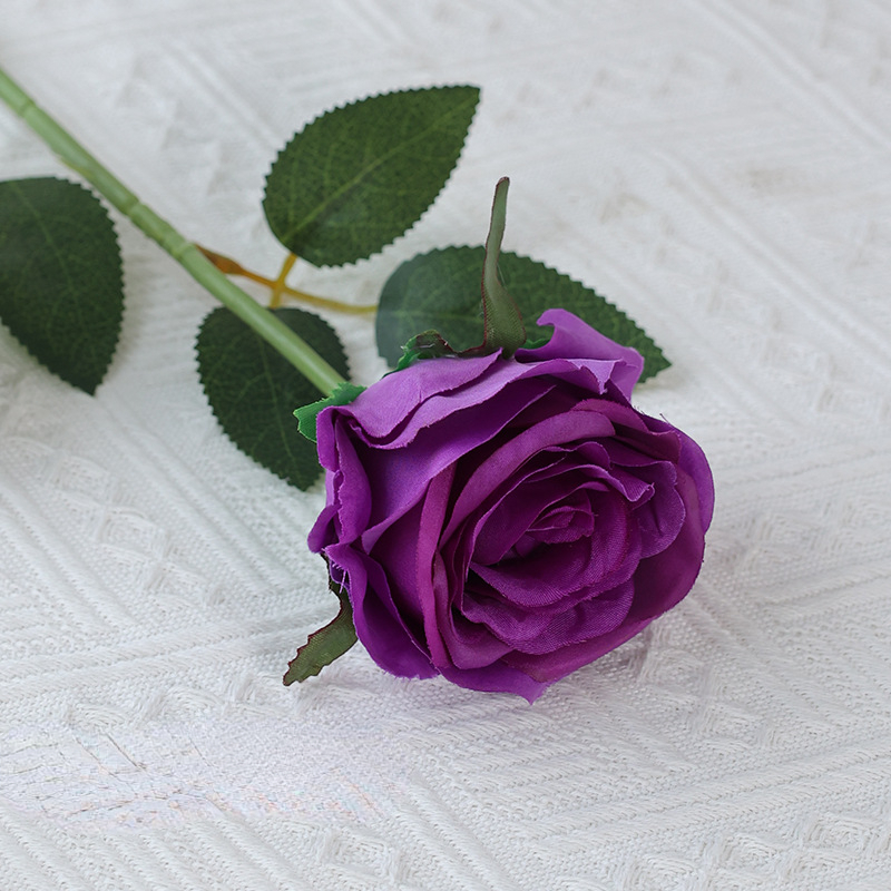 Kunstmatige Rose Takken Zijden Nep Bloemen Bruiloft Fotografie Boeket Thuis Woonkamer Tuin Rood Geel Zwarte Rozen Decoratie: Bruin