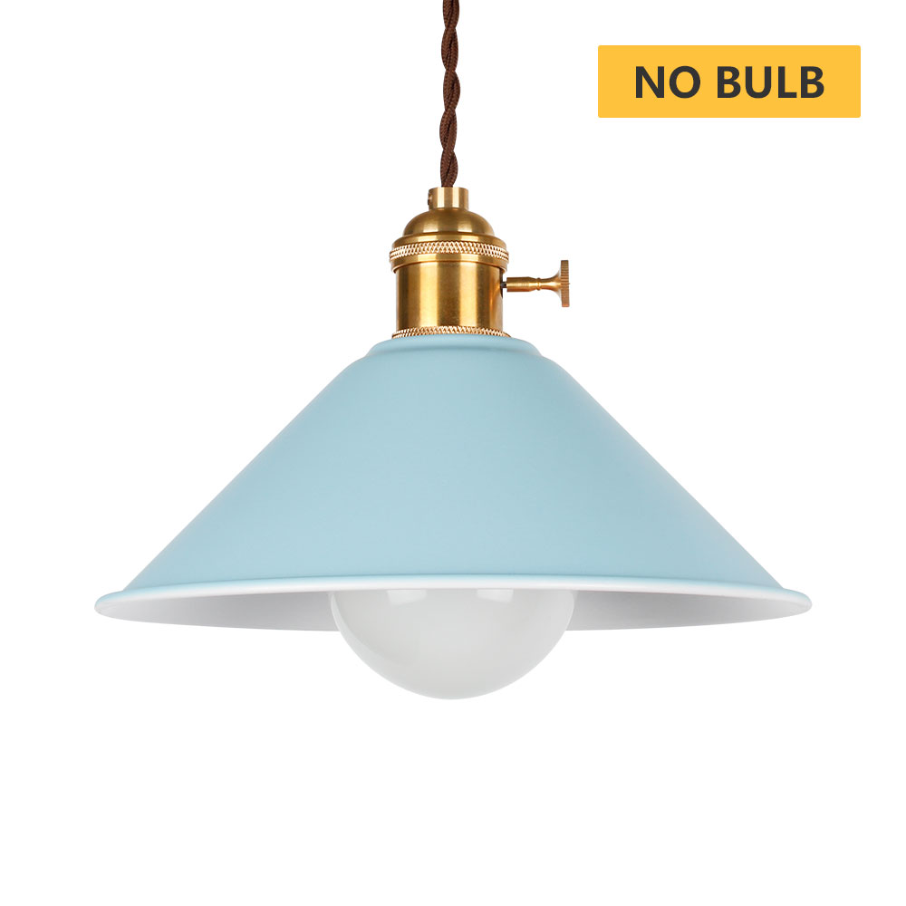 Moderne Nordic Hanglamp LED hanglamp Amerikaanse Opknoping Lamp kleurrijke lamp armatuur woonkamer slaapkamer decoratie verf: Blue No Bulb / 1 Piece