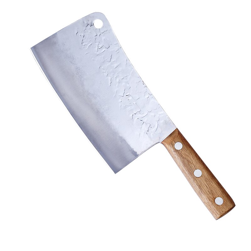 Big Bone Knives Chopping Knife 780g Stainless Steel Cleaver 5mm Blade Chopping Kitchen Knives Cutting Pork Bone 5Cr13mov Cutlery: white
