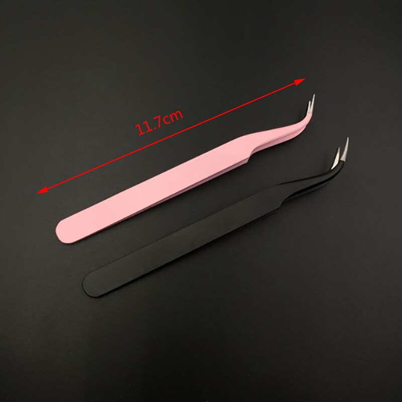 Rostfritt stål böj böjd pormask akne klämma pincett finne komedon remover kit ansiktsrengöring 3 färger