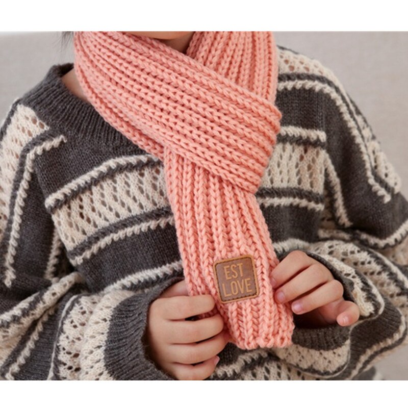 Winter warme baby gebreide sjaal kinderen jongens meisjes breien effen sjaal halskraagwarmer sjaals accessoires
