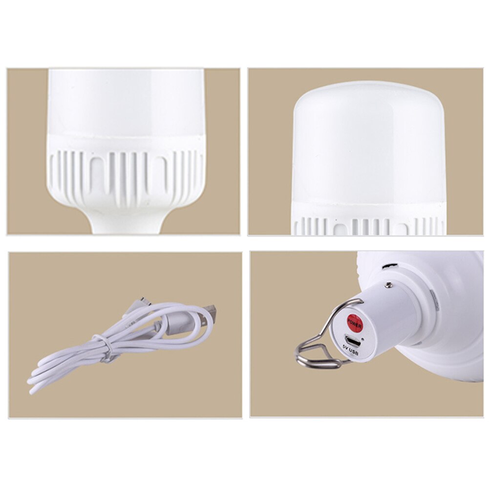 Outdoor Bulb USB RC Rechargeable Led Emergency Lights Portable Tent BBQ Take Refuge Lamp Camping Light For Patio Porch Garden