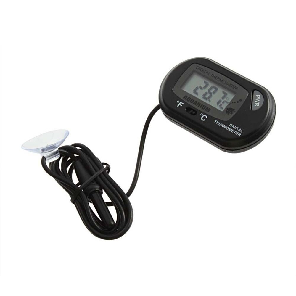 Digital LCD for Aquarium Fish Tank Vivarium Reptile Terrarium (Black): Default Title